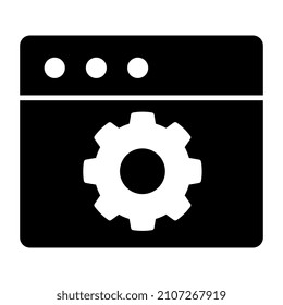Vector design icon of web setting 


