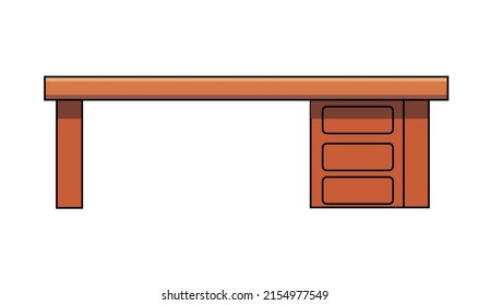 vector design, icon, work desk illustration