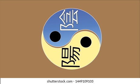 vector design icon yin yang