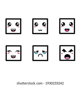 vector design icons with various expressions