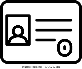 Estilo de ícone do cartão de identificação de design de vetor