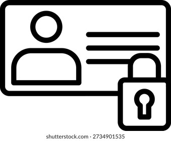 Estilo de ícone de proteção de identidade de design de vetor