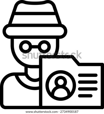 Vector Design Identity Theft Icon Style