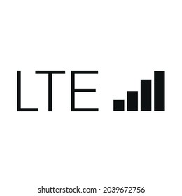 Vector design illustration of 4g lte signal sign symbol.