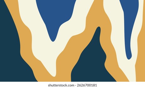 Vector design illustration of an abstract blue and yellow beach background banner