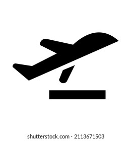 vector design, illustration, airplane takeoff symbol