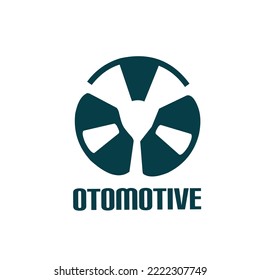 ilustración de diseño vectorial del logotipo del automóvil a partir de la letra OTO formando una imagen del volante del automóvil
