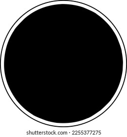 vector design illustration of black color circle drawing.