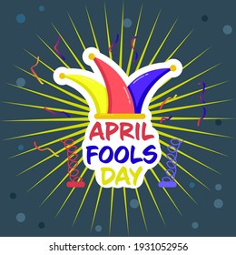 vector design. Illustration Of Celebrating April Fool's Day. April fool's day typography. greeting card