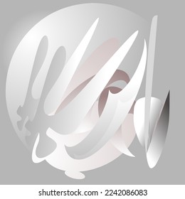 vector design illustration of circle object and irregular shape.