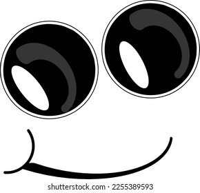 vector design illustration of a circle that looks like a smiling face.
