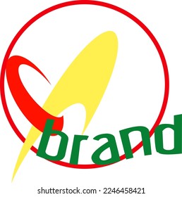 vector design illustration of circle with yellow and green stroke.
