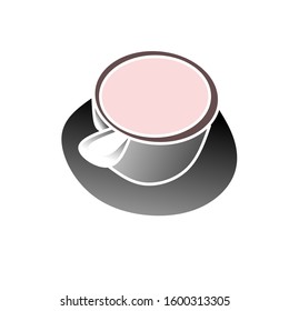 Vector design. Illustration of coffee in a cup