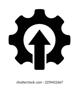 vector design illustration combined icon gear and arrow