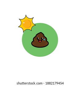 Diseño vectorial Ilustración de un lindo taburete sudoroso
