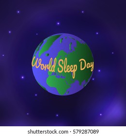 vector design illustration for the day world sleep day