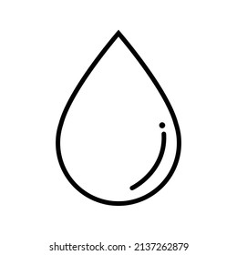 vector design illustration of dripping water symbol. simple design of water drop icon with outline. splash icon. water symbol dripping water

