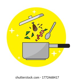 Vector design illustration of food cooking concept