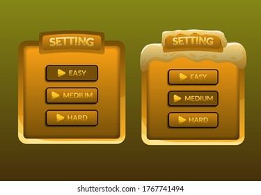 Vector design illustration for game ui , simple easy concept menu settings