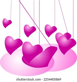 ilustración de diseño vectorial del dibujo de corazón y círculo.