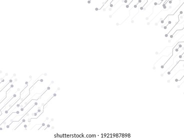 Vector Design Illustration, Hi Tech Texture, Circuit Line On White Background  