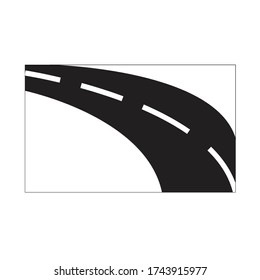 ilustración de diseño vectorial de una curva de autopista.