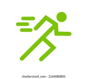 vector design, illustration, icon or symbol shape of a person running