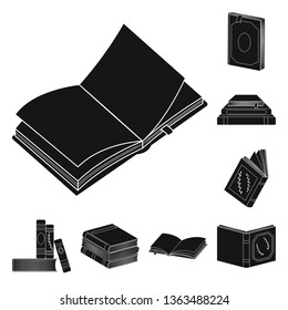 Vector design of illustration and information icon. Collection of illustration and bookstore  vector icon for stock.