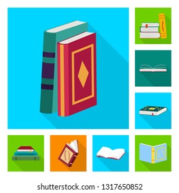 Vector design of illustration and information sign. Collection of illustration and cover stock vector illustration.