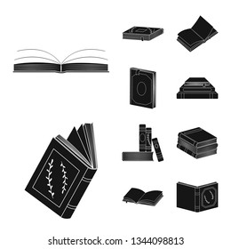 Vector design of illustration and information symbol. Collection of illustration and bookstore  vector icon for stock.