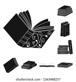 Vector design of illustration and information symbol. Set of illustration and bookstore  stock vector illustration.
