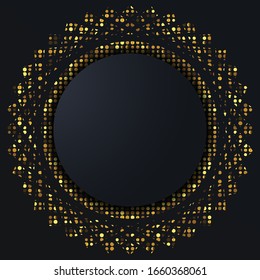 Vektorillustration Design Illustration islamischen Hintergrund für Social Media Post.Islamischer Hintergrund Zitate.Social Media Post.Dunkler Hintergrund Konzept.Sparkles Gold