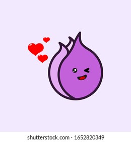 
Vector design illustration of kawaii onion character.Good for mascot icon logo concept for your product.