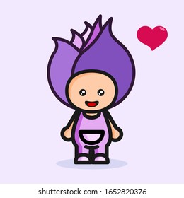 
Vector design illustration of kawaii onion character.Good for mascot icon logo concept for your product.