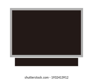 Vector Design Illustration Of Led Lcd Television Monitor. Black Board Design, Suitable For Writing Background Designs