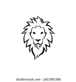 Vector design illustration of lion head logo template.Good for e sports logo or company logo