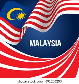 Vector design illustration of Malaysia flag