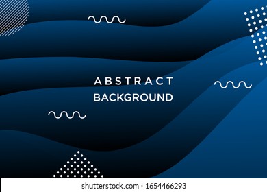 Vector design illustration of modern abstract background.Dark blue abstract background