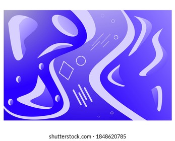 vector design illustration, modern abstract style, beautiful background, attractive color gradations