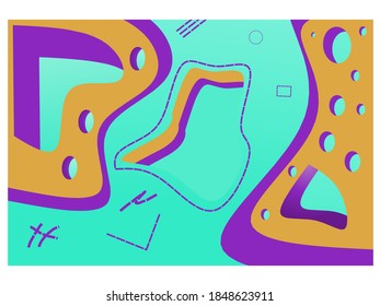 vector design illustration, modern abstract style, beautiful background, attractive color gradations