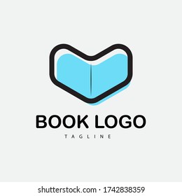 Vector design illustration of a modern concept of a book educational logo icon. for brand template, icon etc.