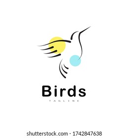 Ilustración de diseño de vectores de un concepto moderno de un icono del logotipo de un pájaro. a efectos de las plantillas de logotipo de marca, iconos, etc.