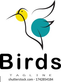 Vector design illustration of a modern concept of a bird logo icon. for the purposes of brand logo templates, icons etc.