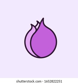 
Vector design illustration of onion line art and flat onion design .Good for icon logo concept for your product.