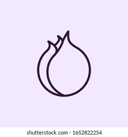 
Vector design illustration of onion line art and flat onion design .Good for icon logo concept for your product.