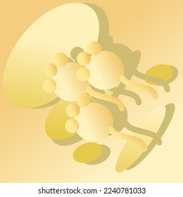 ilustración de diseño vectorial de pila de círculos y bolas de cola.