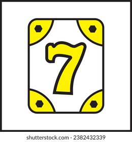 vector design illustration of poker cards with the number 7. suitable for logos, icons, posters, t-shirt designs, stickers, websites, concepts, advertising.