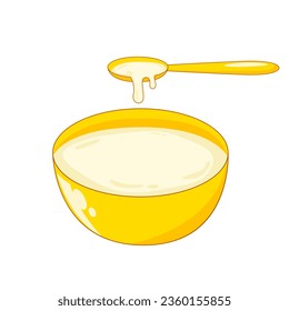Vector design illustration of porridge