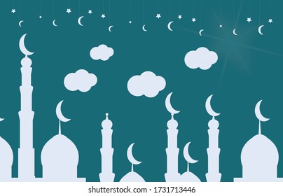 Vector design illustration of Ramadan background