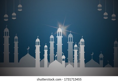 Vector design illustration of Ramadan background
